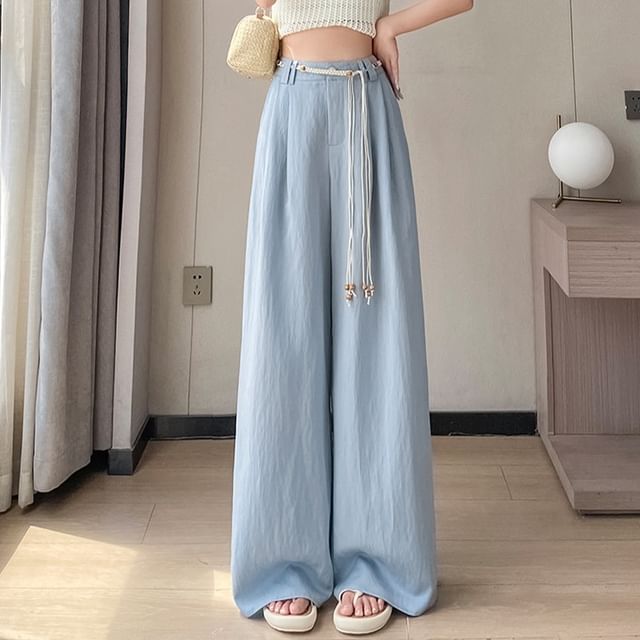 High Plain Leg Wide Pants Waist Designs) (Various