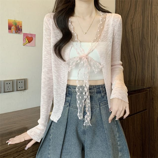 Open Plain Front Light Cardigan