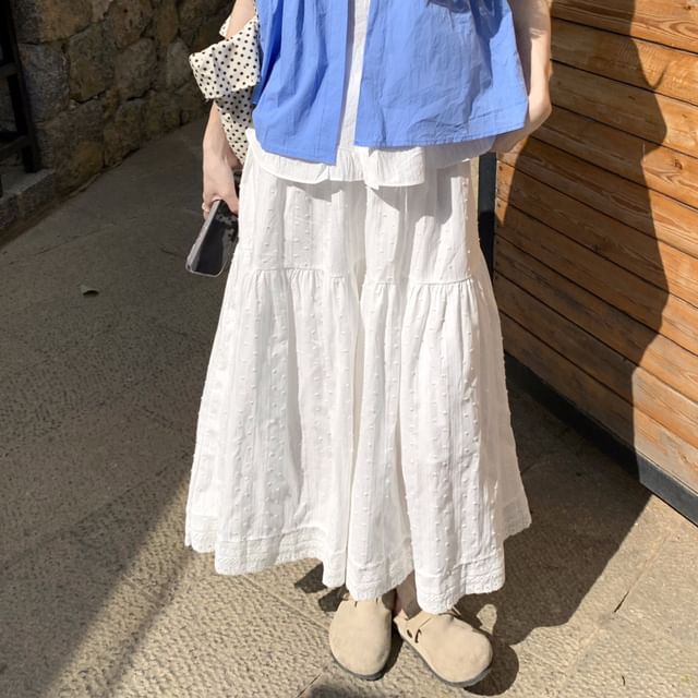 Two Two-Piece Mock Top Maxi High Waist / Short-Sleeve Tone