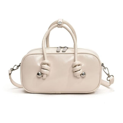 Bag Crossbody Top Leather Handle Faux Plain