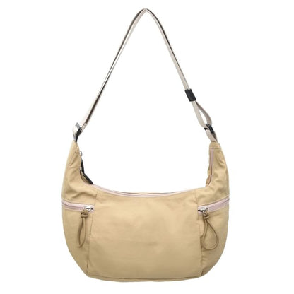 Nylon Plain Crossbody Bag