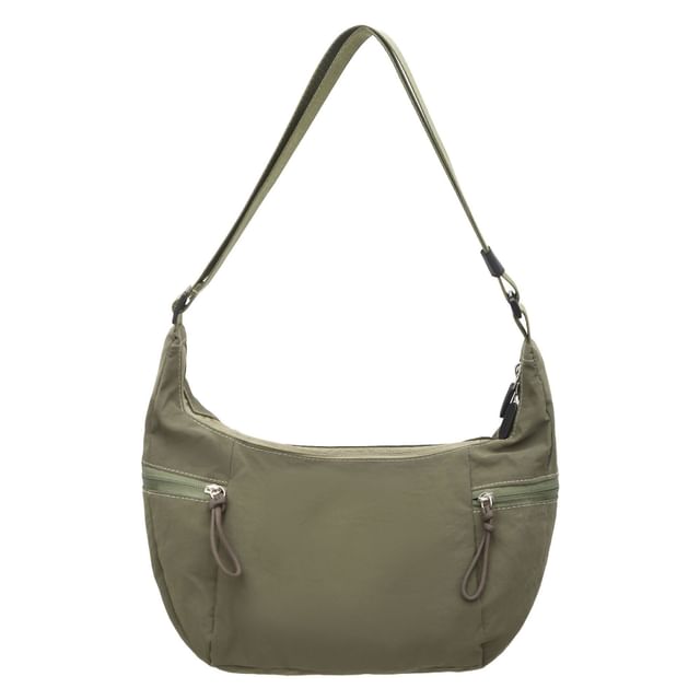 Nylon Plain Crossbody Bag