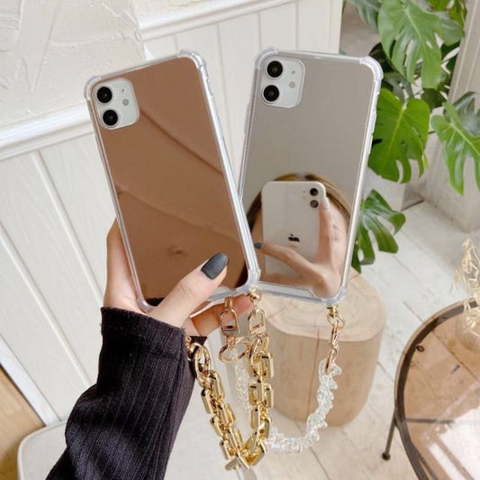 Phone Case Mirrored Strap Chain with