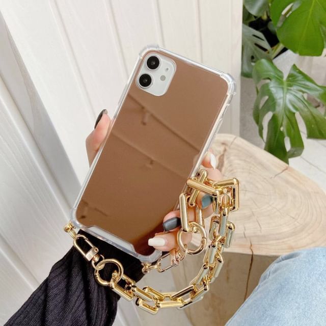 Phone Case Mirrored Strap Chain with