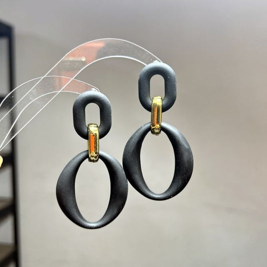 Acrylic Dangle Hoop Alloy Earring