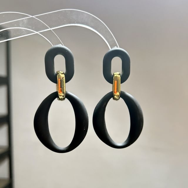Acrylic Dangle Hoop Alloy Earring