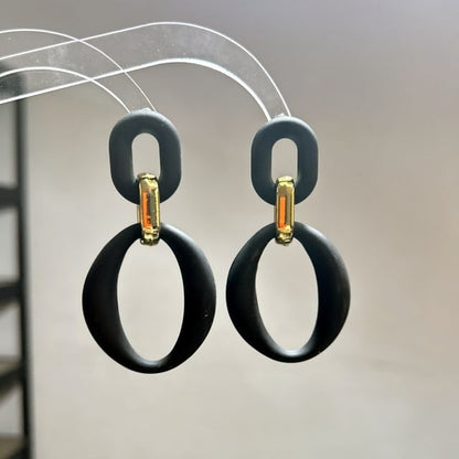 Acrylic Dangle Hoop Alloy Earring
