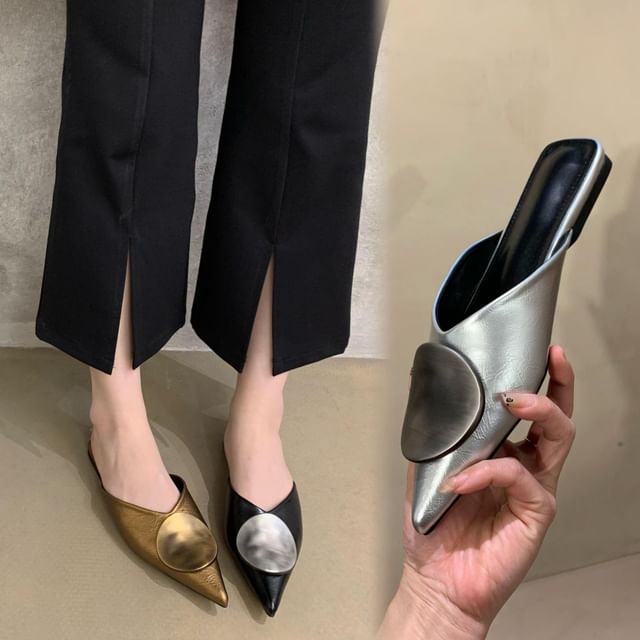 Mules Toe Pointed Disc