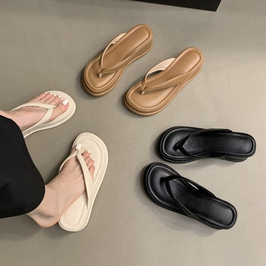 Platform Slide Thong Sandals