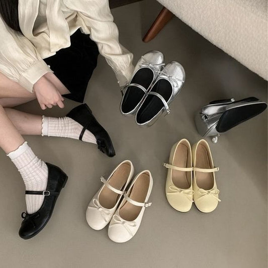 Jane Hidden Shoes Bow Mary Wedge