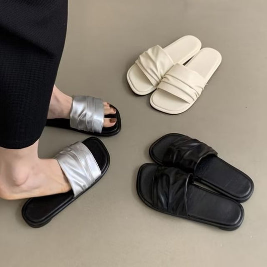 Slide Ruched Sandals