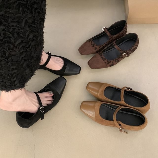 Hidden Cap Square Wedge Jane Toe Mary Pumps