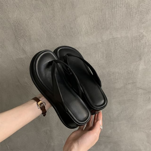 Platform Slide Thong Sandals