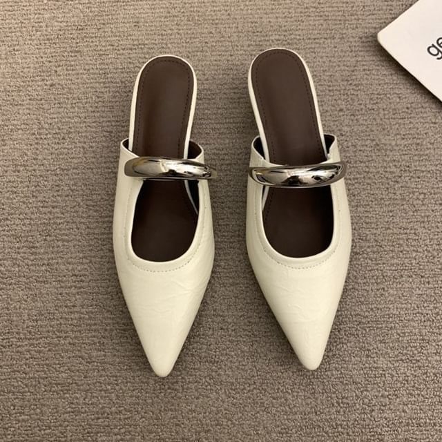 Toe Mary Pointed Wedge Mules Jane