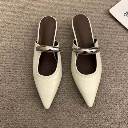 Toe Mary Pointed Wedge Mules Jane