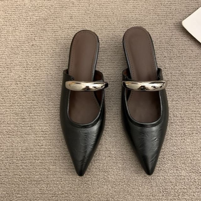 Toe Mary Pointed Wedge Mules Jane