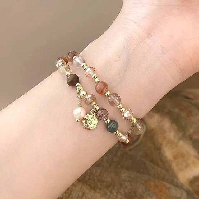 Faux (Various Alloy Designs) Gemstone Bracelet