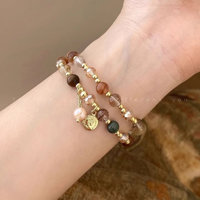 Faux (Various Alloy Designs) Gemstone Bracelet