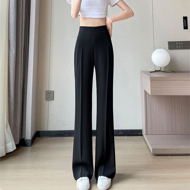 Designs) Leg (Various High Straight Pants Waist Dress Plain