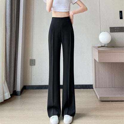 Designs) Leg (Various High Straight Pants Waist Dress Plain