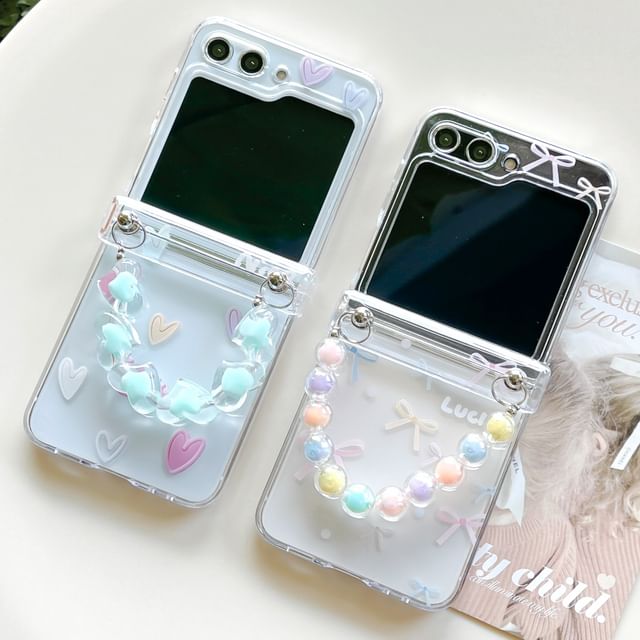 / Heart Bow Phone Case Set Strap