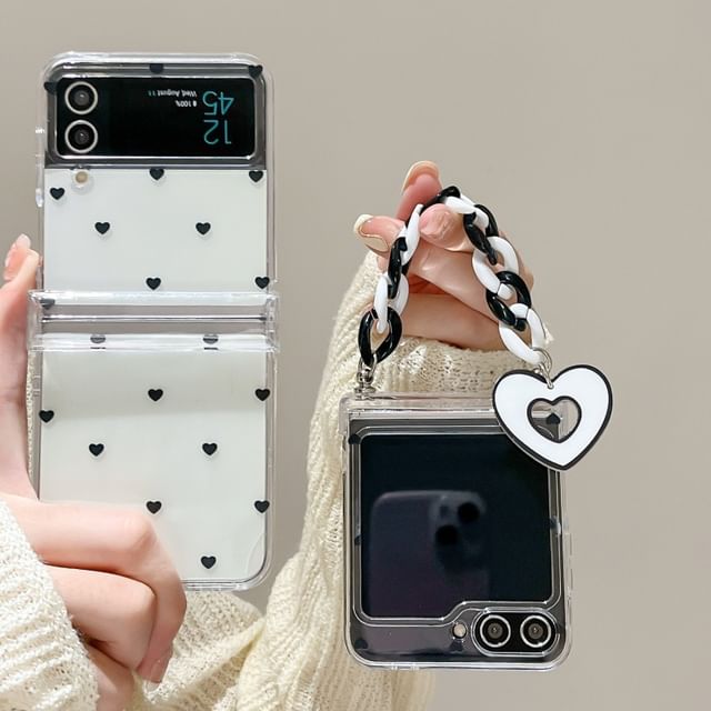 / Set Heart Strap Case Phone