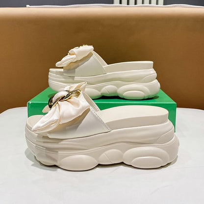 Sandals Slide Platform Bow