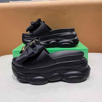 Sandals Slide Platform Bow