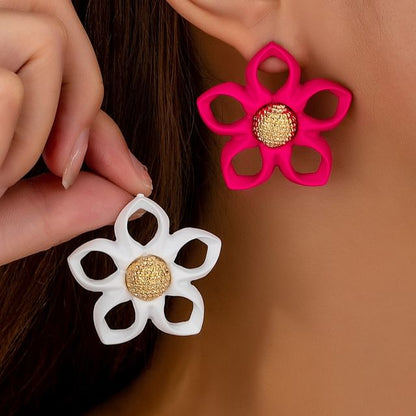 Stud Floral Alloy Earring