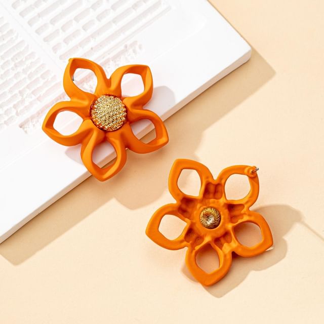 Stud Floral Alloy Earring