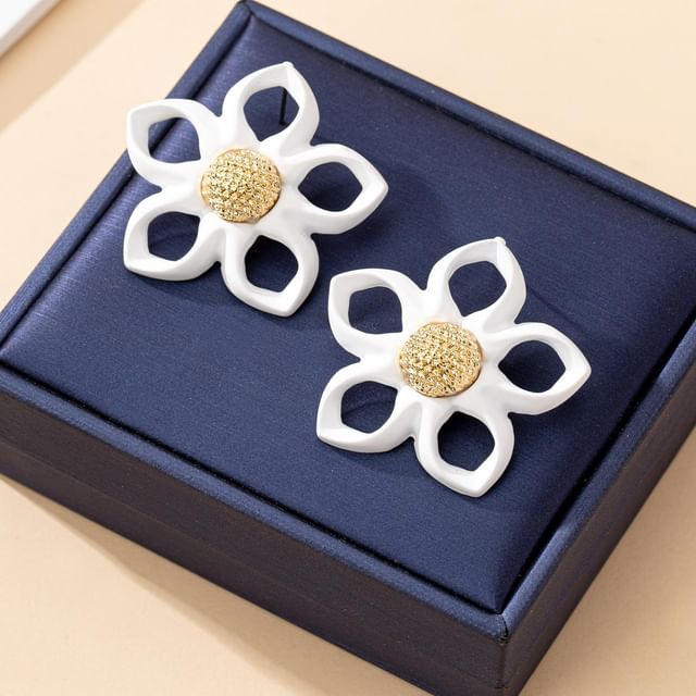 Stud Floral Alloy Earring