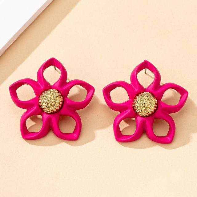 Stud Floral Alloy Earring