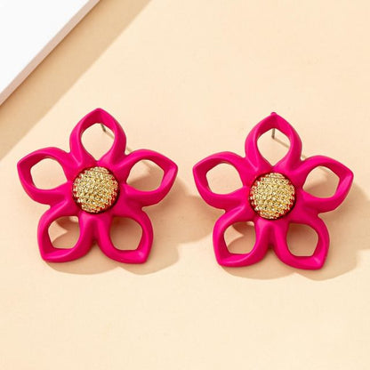 Stud Floral Alloy Earring