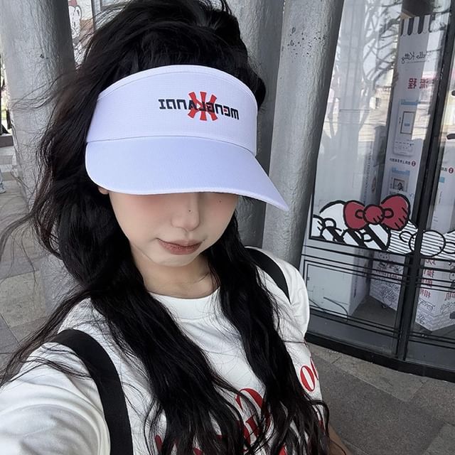 Embroidered Visor Sun Lettering