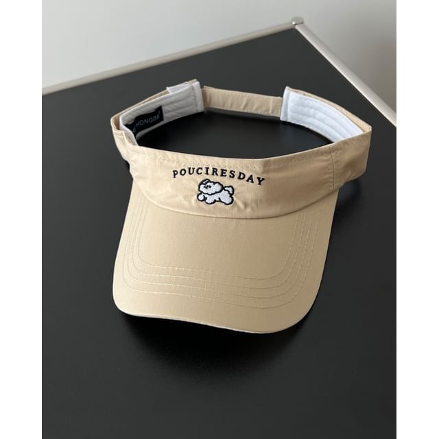 Embroidered Dog Sun Visor