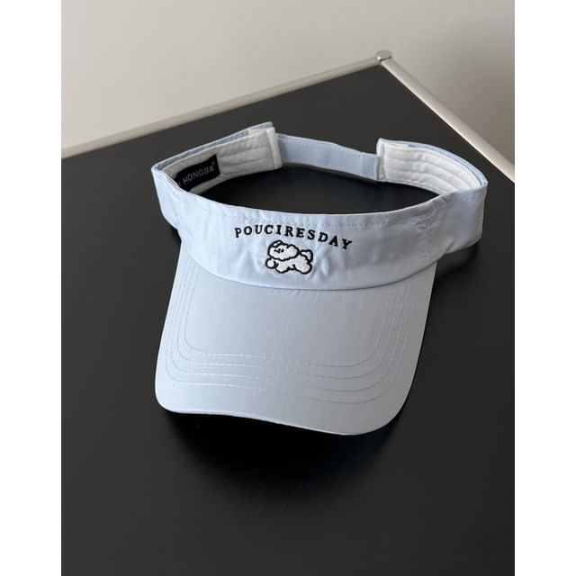 Embroidered Dog Sun Visor