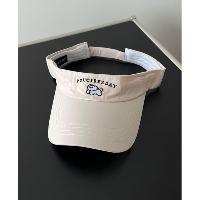 Embroidered Dog Sun Visor