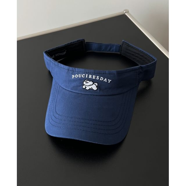 Embroidered Dog Sun Visor