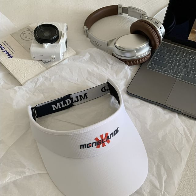 Embroidered Visor Sun Lettering