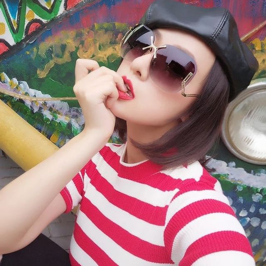 Frameless (Various Sunglasses Case Cloth Designs) + Cleaning Set: Gradient