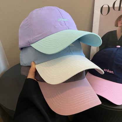 Cap Lettering Embroidered Two-Tone Baseball