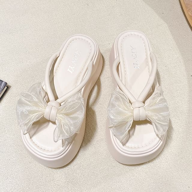 Platform Flower Sandals Slide