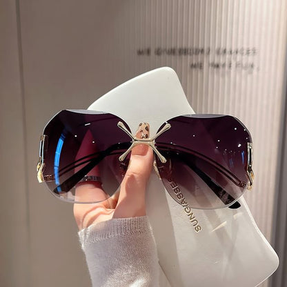 Frameless (Various Sunglasses Case Cloth Designs) + Cleaning Set: Gradient