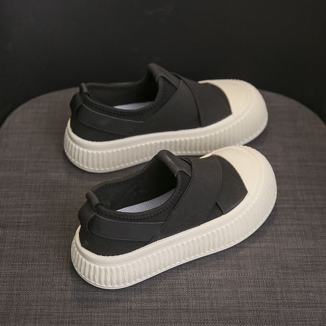 Mesh Platform Sneakers Slip-On