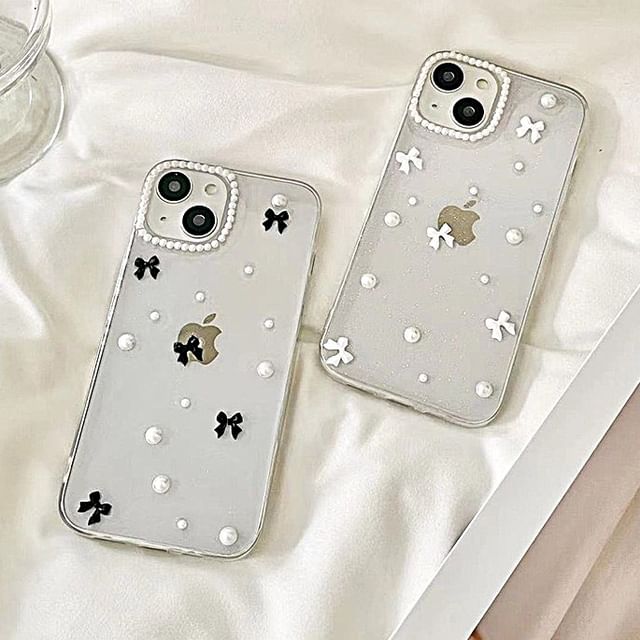 Bow Pearl iPhone Faux Case