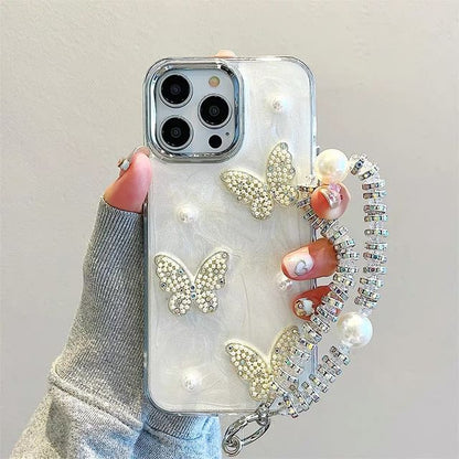 Butterfly iPhone Faux Case Pearl