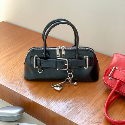 Shoulder Bag Faux Buckled Leather