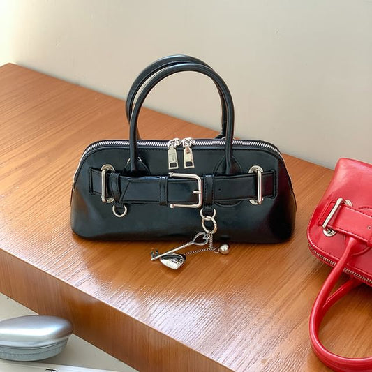 Shoulder Bag Faux Buckled Leather