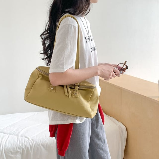 Bag Plain Shoulder Faux Leather