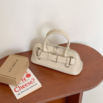 Shoulder Bag Faux Buckled Leather